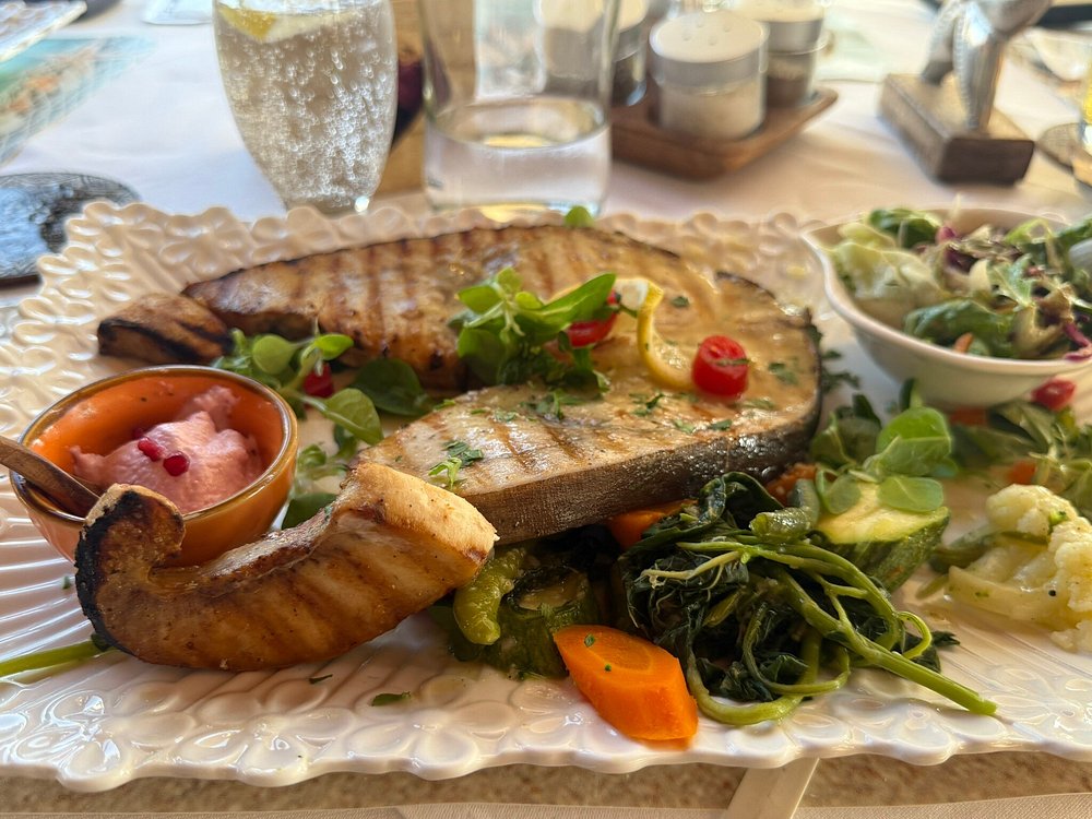 Grilled swordfish fillet