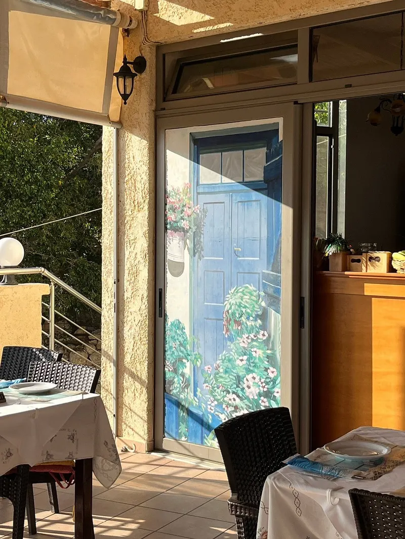 The entrance of the restaurant