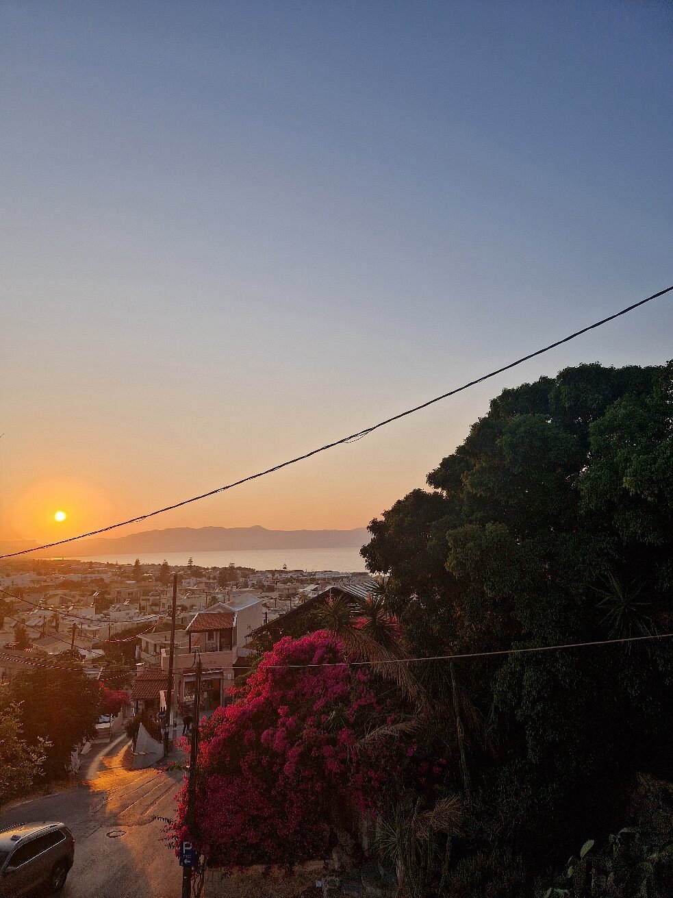 Sunset and flowers at Socrates