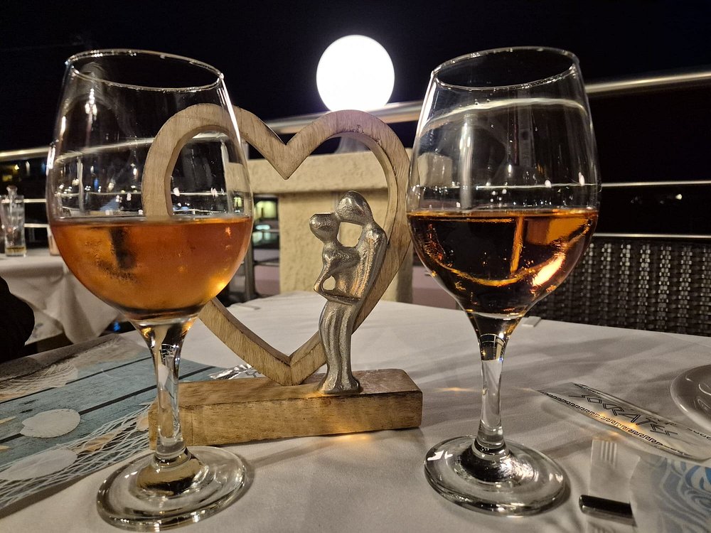 A glass of wine at Socrates